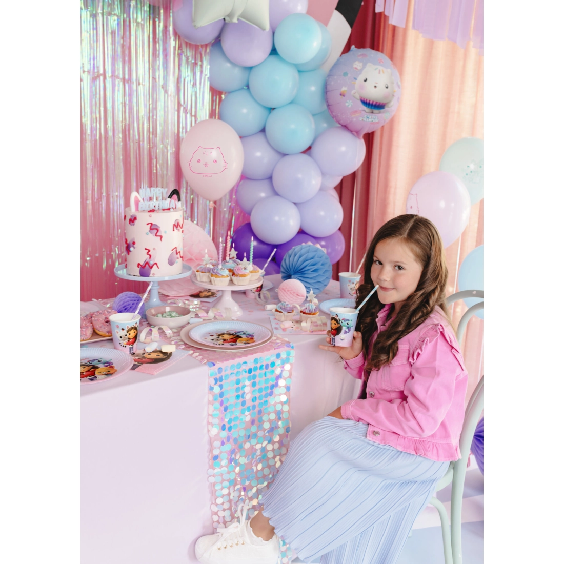 Pahare din hârtie Gabby’s Dollhouse 250 ml – 6 buc, mix colorat