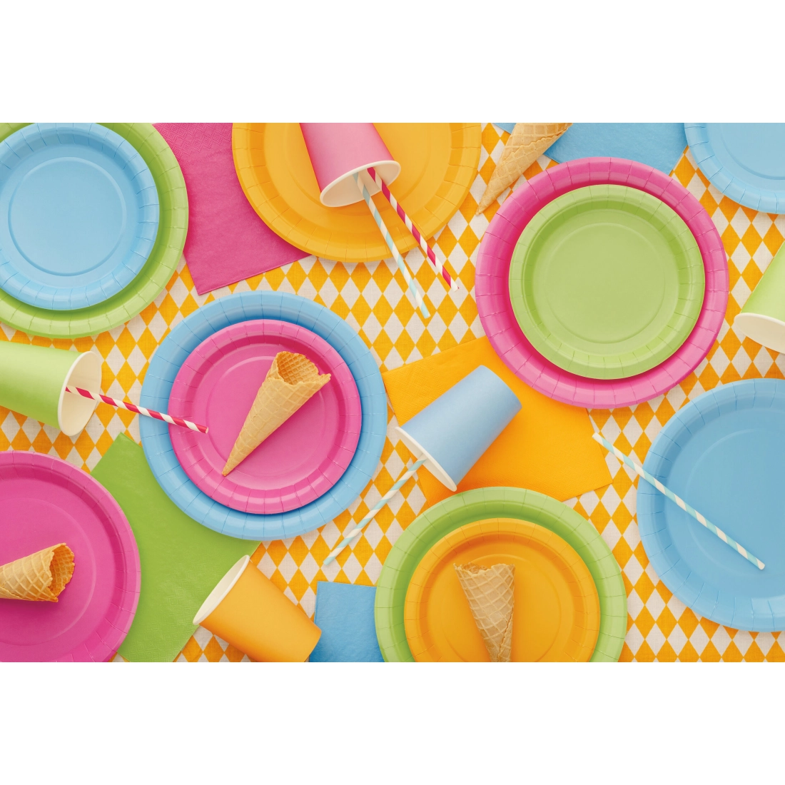 Pahare de hârtie portocalii 250 ml – set de 6 bucăți