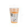 Pahare de hârtie portocalii 250 ml – set de 6 bucăți