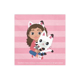 Gabby’s Dollhouse papírszalvéta, rózsaszín, 33x33 cm, 20 db