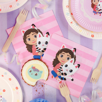 Gabby’s Dollhouse papírszalvéta, rózsaszín, 33x33 cm, 20 db
