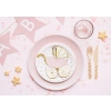 Șervețele din hârtie cu cărucior roz și motiv auriu, 20 buc.