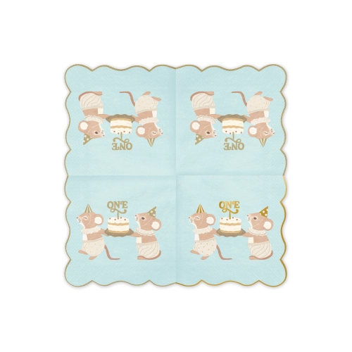 Șervețele de hârtie Mice One albastre 33x33 cm, 12 buc.