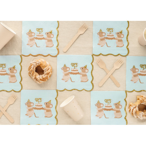 Șervețele de hârtie Mice One albastre 33x33 cm, 12 buc.