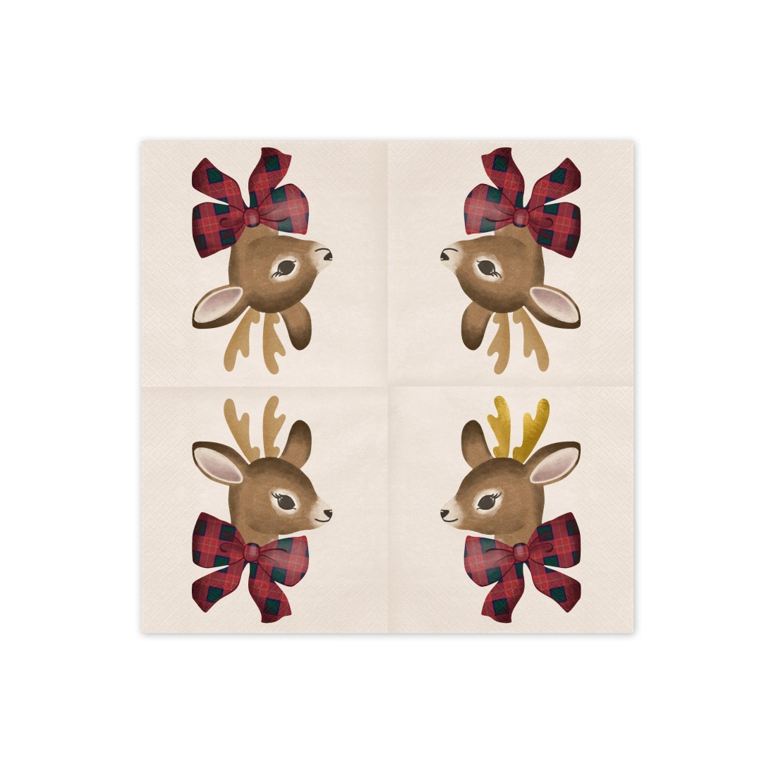 Papirnati prtički z motivom jelena 33 x 33 cm, 12 kosov