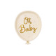 Papirnati krožniki balon Oh Baby zlati 17,5 × 22 cm – 6 kosov