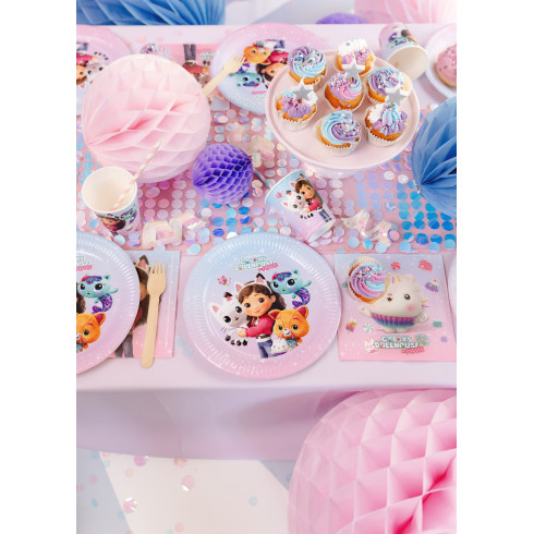 Gabby babaháza papírtányér szett, 23 cm, 6 darab