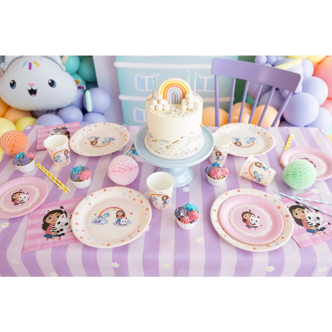 Farfurii din hârtie Gabby’s Dollhouse, 23 cm, 6 bucăți – set pentru petrecere