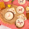 Farfurii din hârtie cu Căluți, 18 cm, set 6 bucăți, pentru petrecere