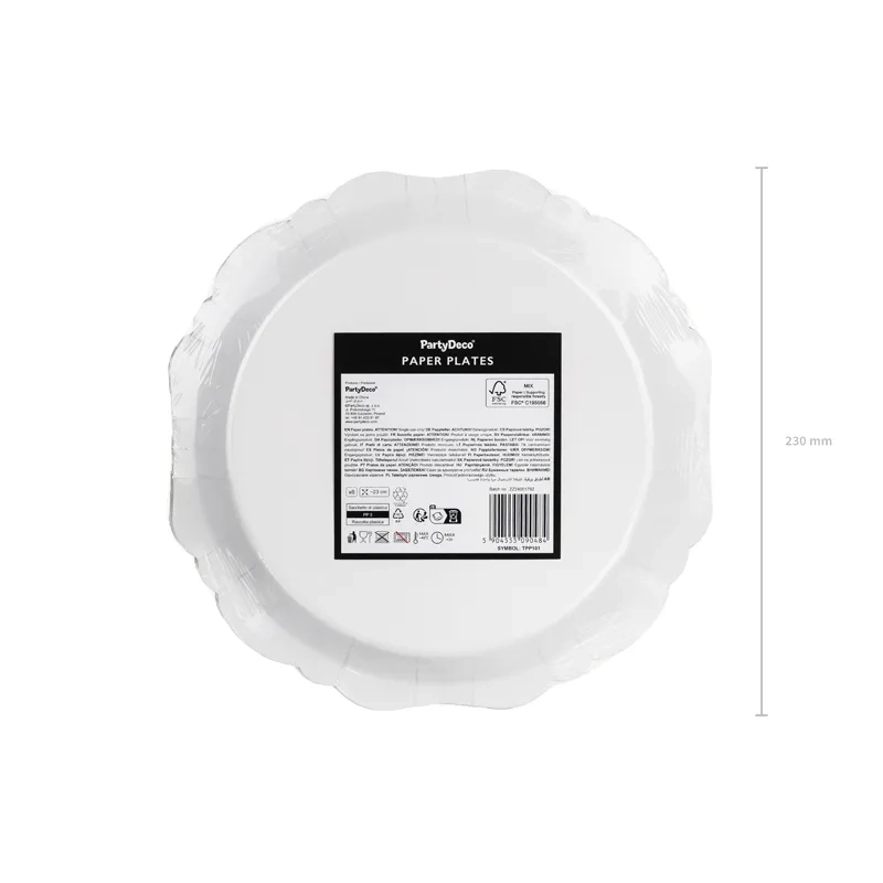 Farfurii de hârtie pentru Halloween cu păianjen auriu, 23 cm, 6 buc.