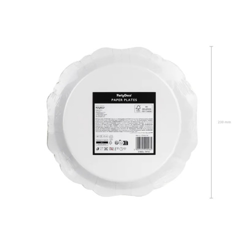 Papirnati krožniki za noč čarovnic z zlatim pajkom, 23 cm, 6 kosov