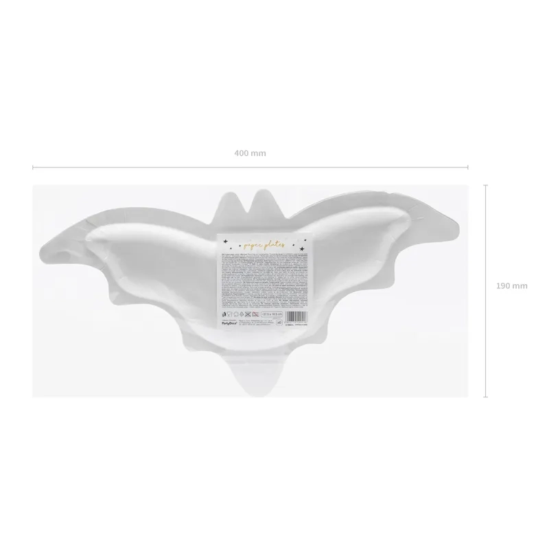 Farfurii din hârtie în formă de liliac, aurii, 37,5x18,5 cm, decorațiuni pentru petrecere, 6 buc.