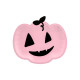 Rózsaszín sütőtök papírtányérok 25×22 cm, 6 db – Halloweenre