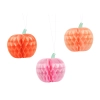 Zucche di carta da appendere, mix di colori, 24 cm, set da 3 pezzi