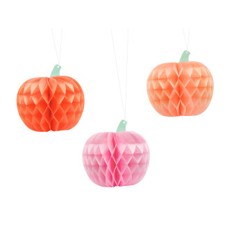 Papirnate buče za obešanje, mešane barve, 24 cm, set 3 kosov