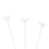 Fehér léggömbtartó pálcák záróelemmel, 100 db