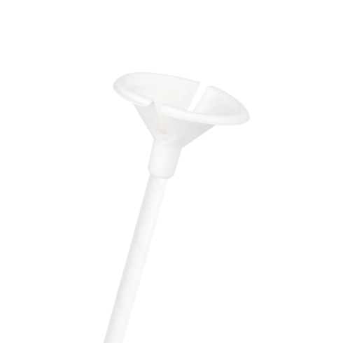 Papírové tyčky se zarážkami na balónky bílé 100 ks