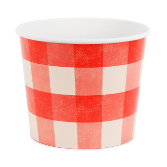 Papirnate posudice za snack s kariranim uzorkom, 2 komada