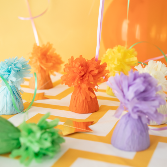 Papirnata utež za balone gorčična