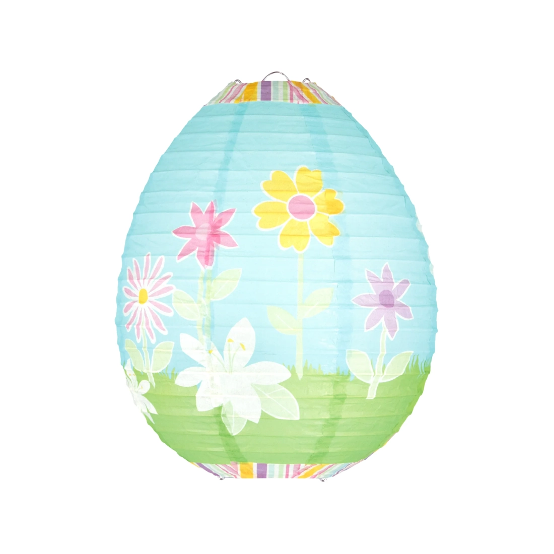 Lampion din hârtie în formă de ou, decorațiune de Paște, albastru, 25 cm