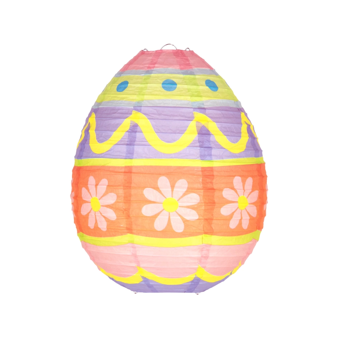 Lampion de hârtie ou de Paște cu margarete 25 cm