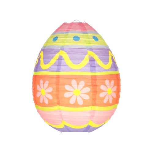 Papírový lampion velikonoční vajíčko s margarétkami 25 cm