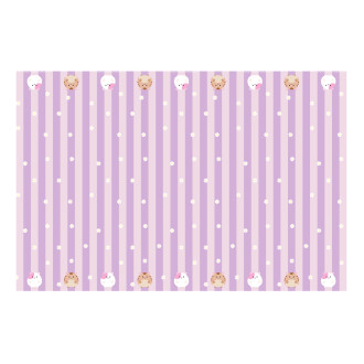 Papír asztalterítő Gabby’s Dollhouse mintával, lila, 180x120 cm