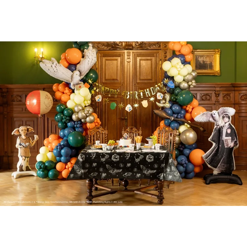 Față de masă din hârtie Harry Potter, neagră, 180x120 cm