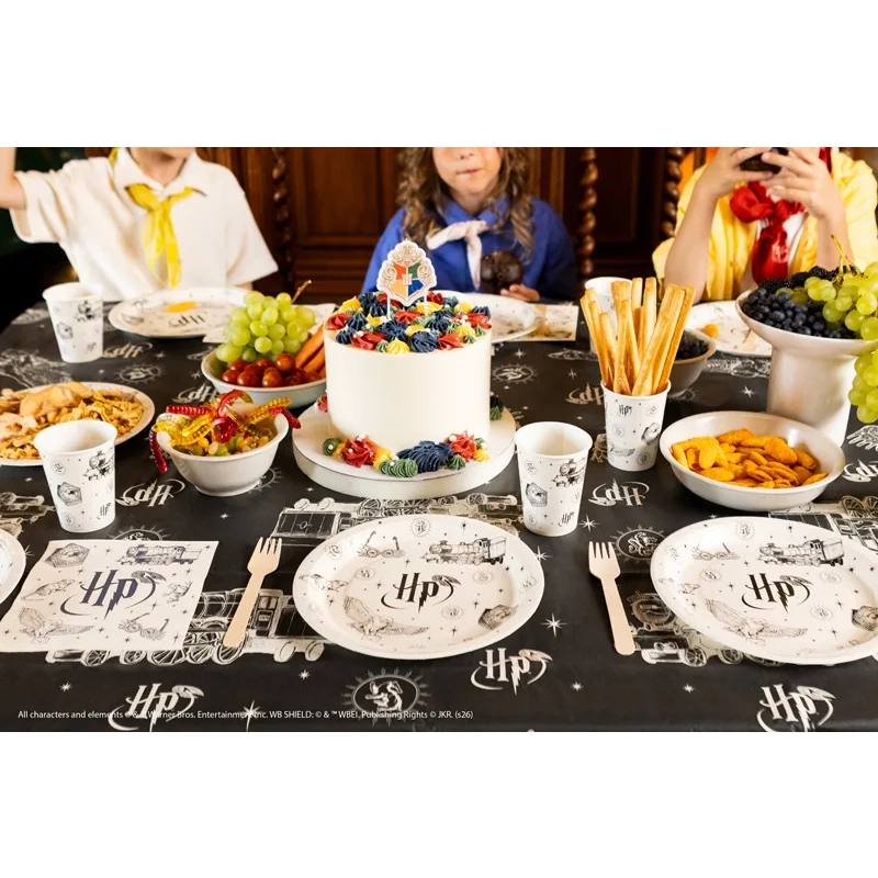 Față de masă din hârtie Harry Potter, neagră, 180x120 cm