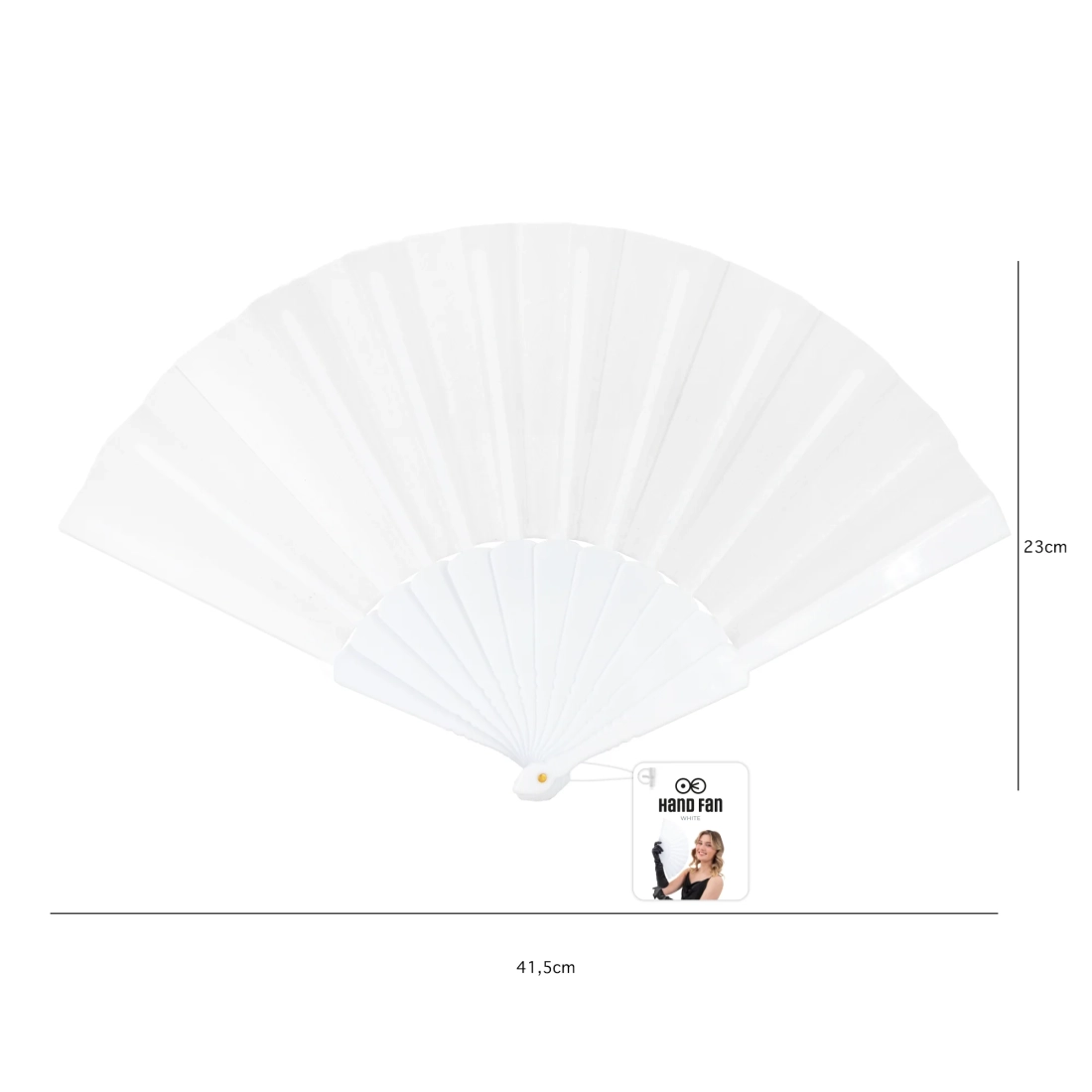 Papirnati bijeli lepezasti ventilator za party dekoraciju