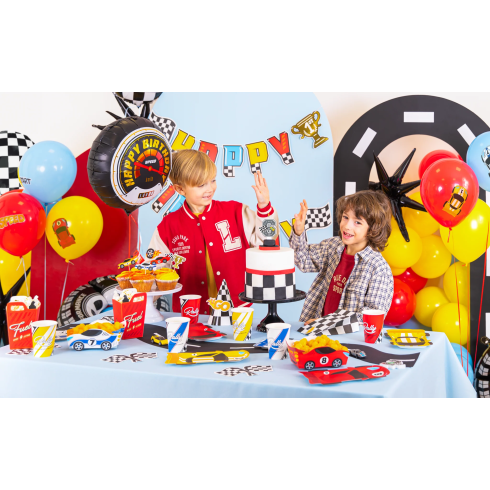 Party baner Happy Birthday Race On 220x17 cm