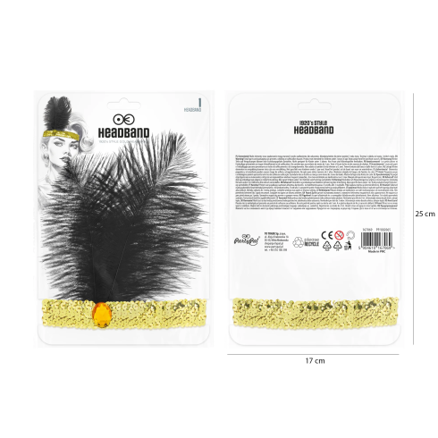 Party trak z zlatimi cofki in peresi