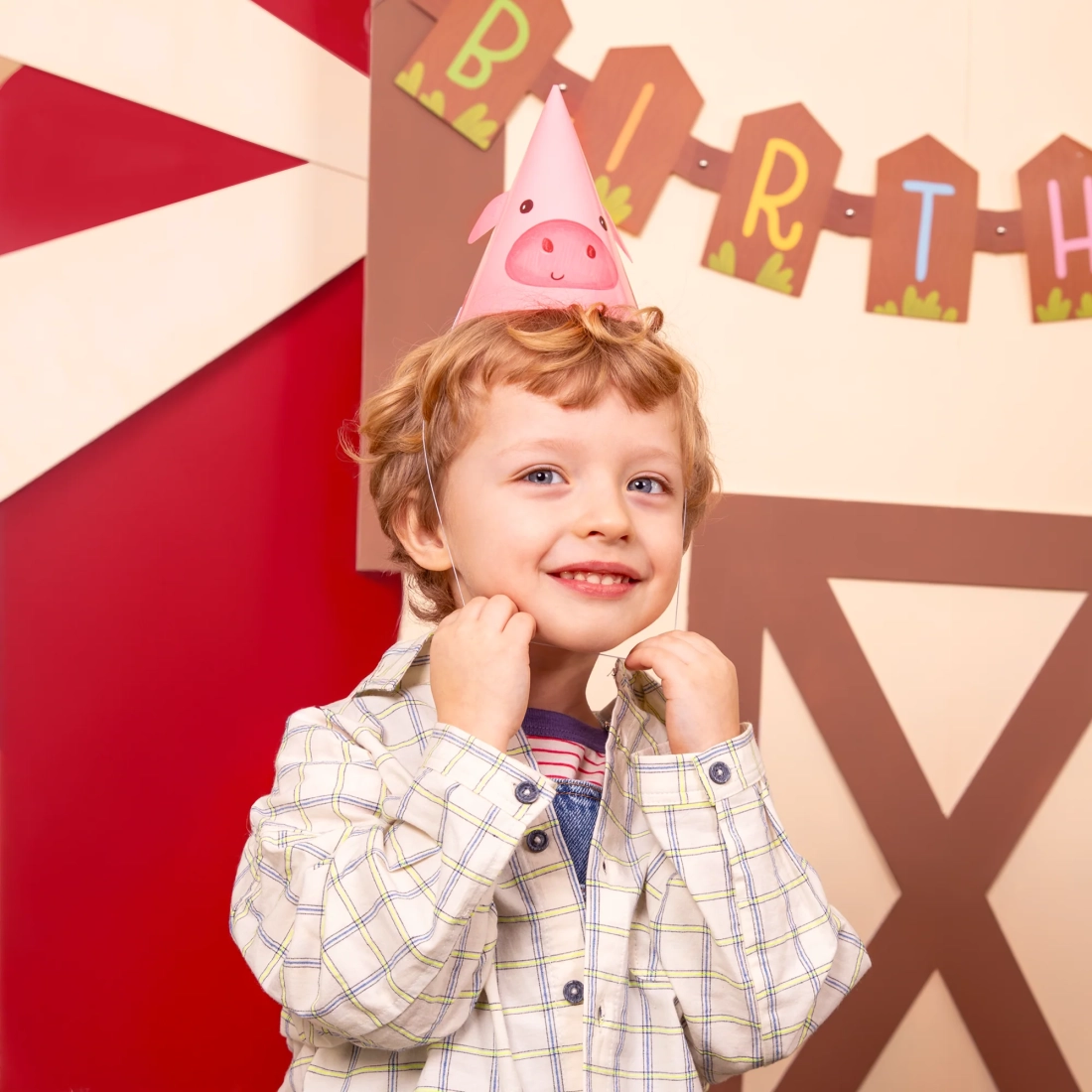 Party klobuki kmetija živalice, 6 kosov