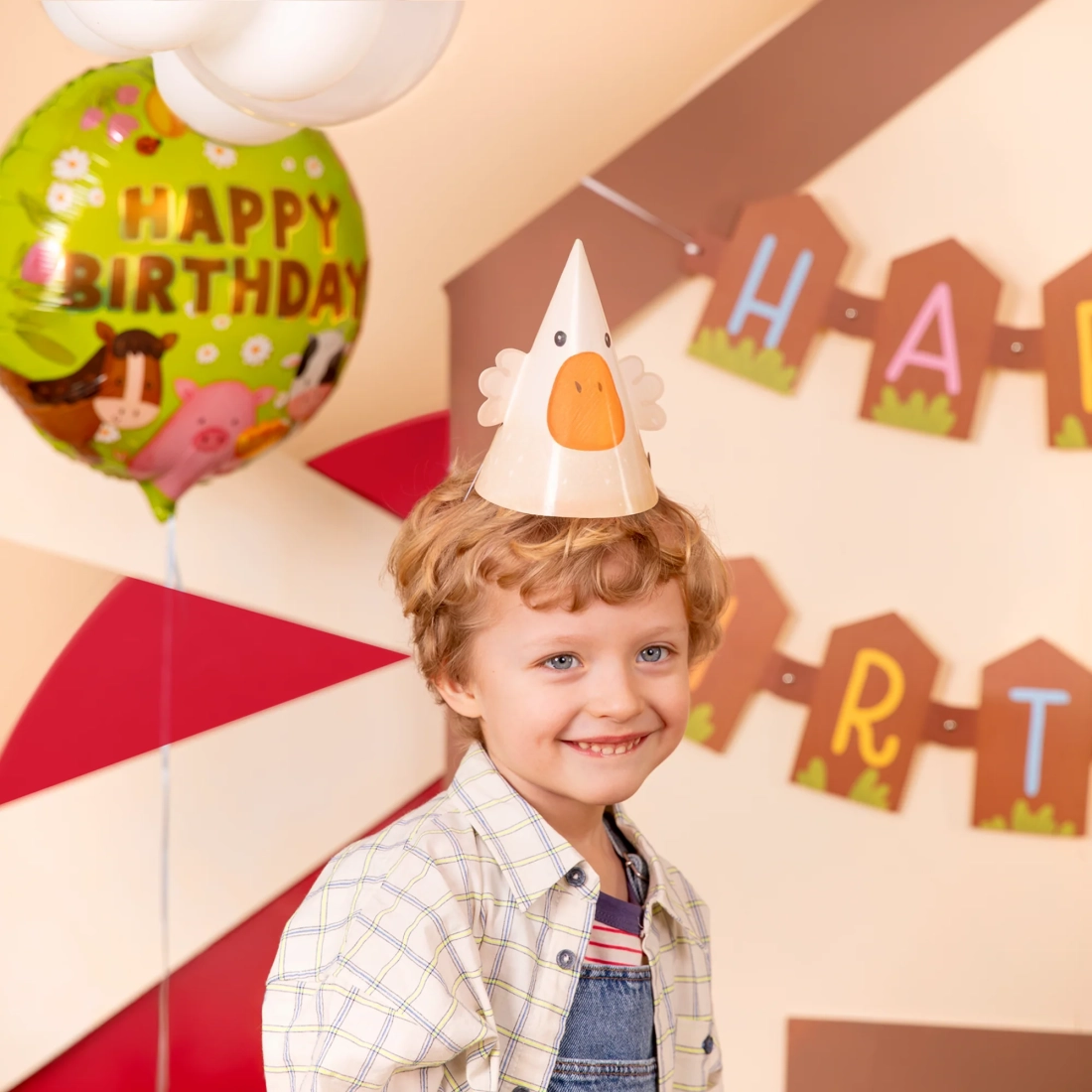 Party klobuki kmetija živalice, 6 kosov