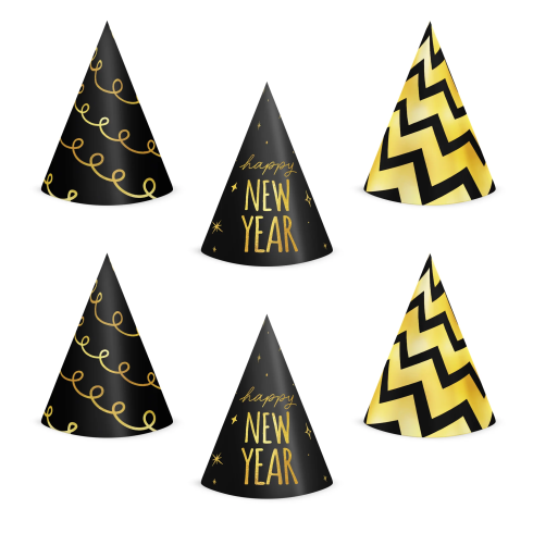 Party čiapky Happy New Year set 6 ks
