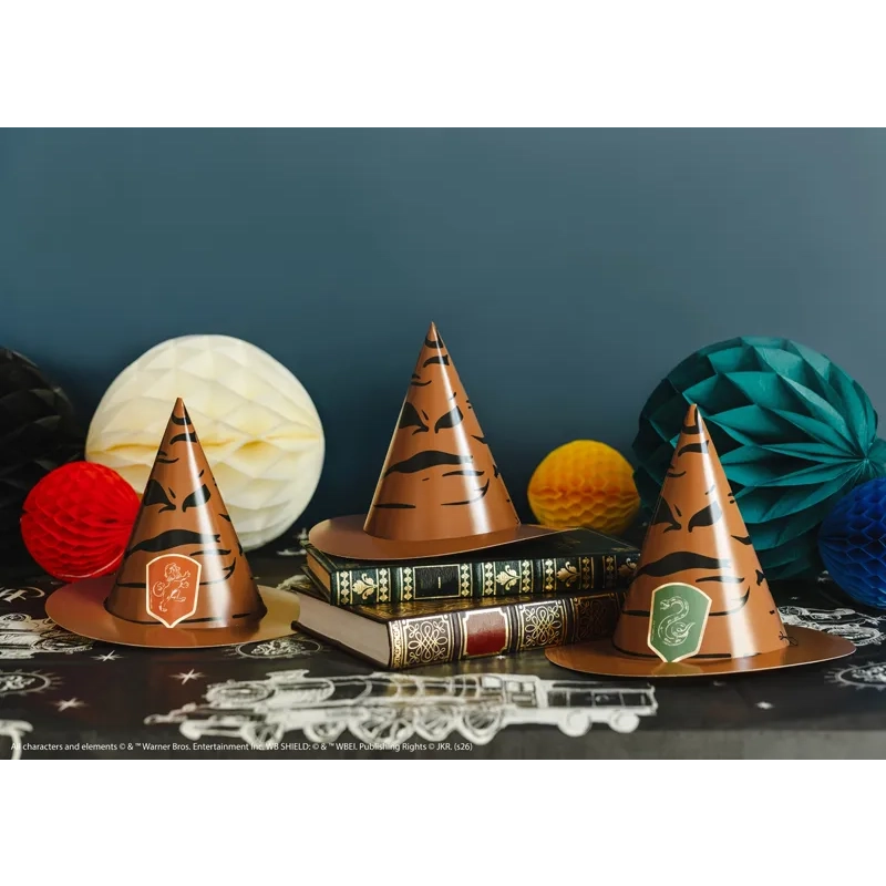Coifuri de petrecere Harry Potter Pălăria de Sortare, maro, 16 cm, 6 buc.