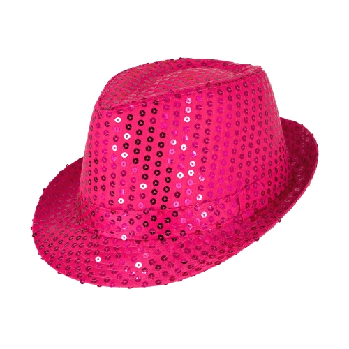 Pălărie de petrecere roz cu paiete