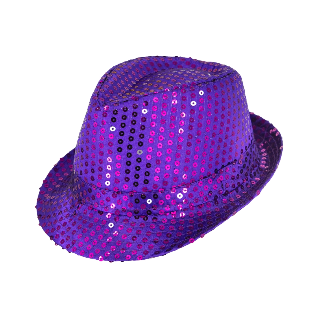 Party šešir sa šljokicama ljubičasti