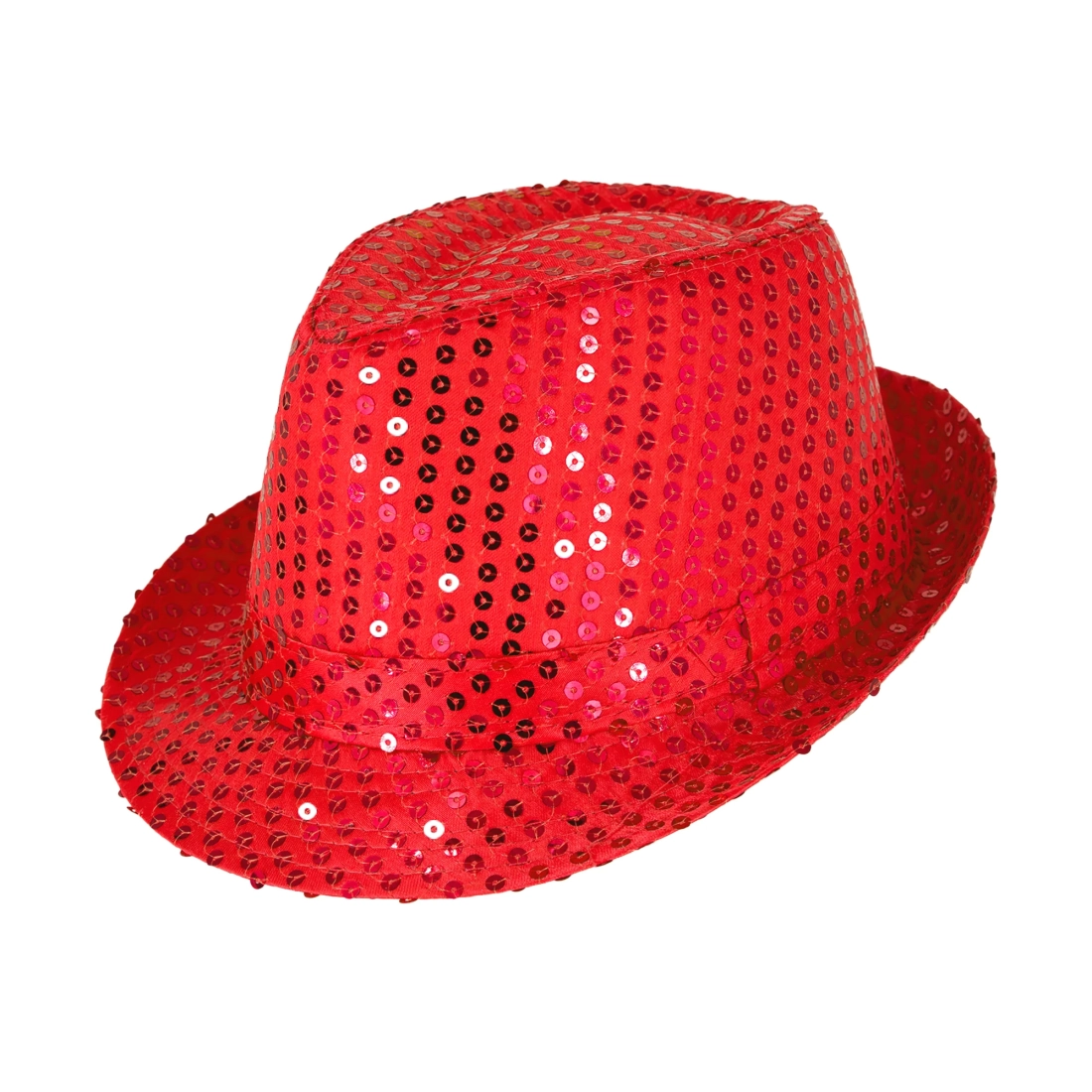 Pălărie de petrecere cu paiete, roșie