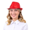 Pălărie de petrecere cu paiete, roșie
