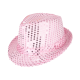Party klobuk s svetlo rožnatimi bleščicami