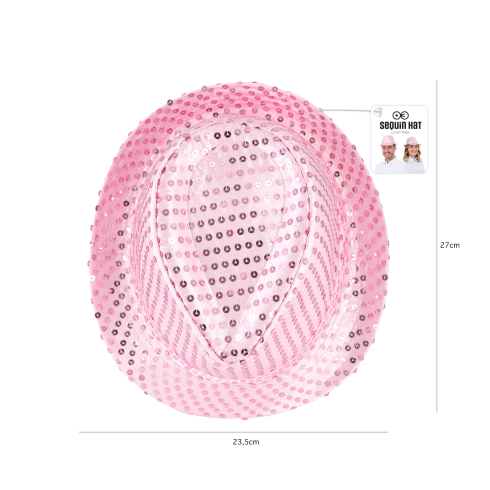 Party klobuk s svetlo rožnatimi bleščicami