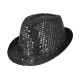 Party klobuk s črnimi bleščicami