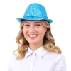 Party šešir s plavim šljokicama