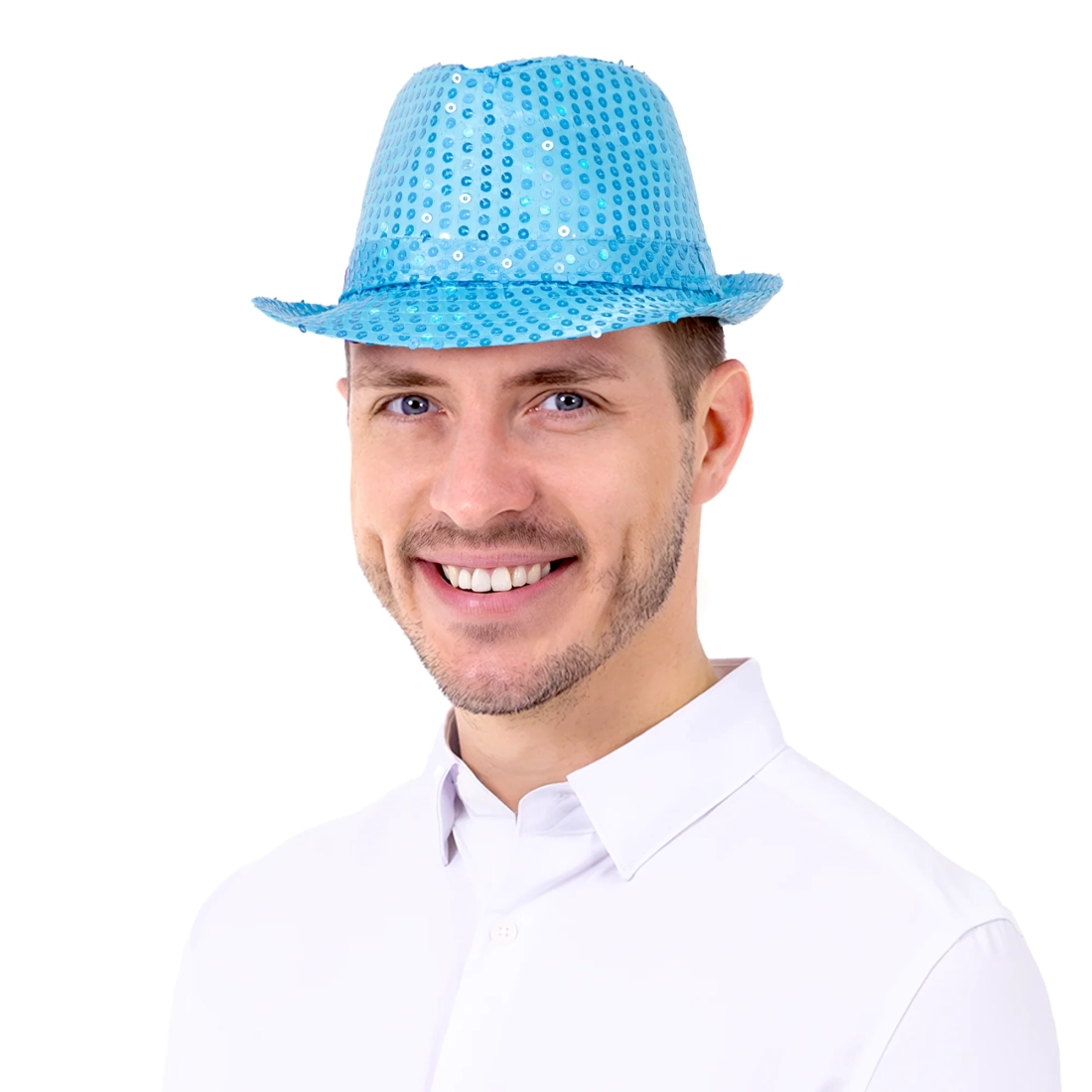 Party šešir s plavim šljokicama