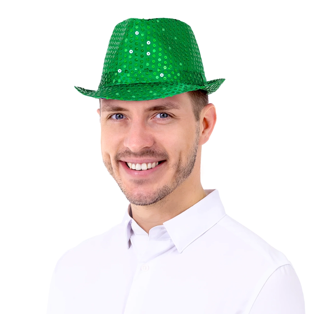 Party šešir sa zelenim šljokicama