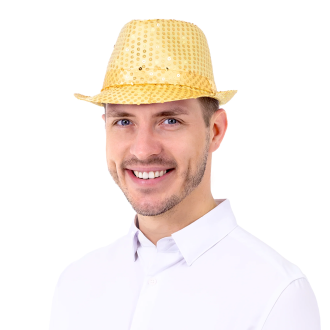 Party klobúk so zlatými flitrami