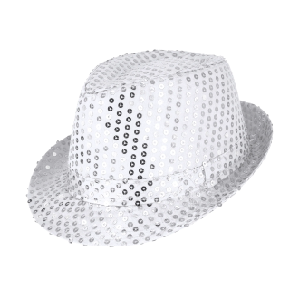 Party klobúk trblietavý strieborný