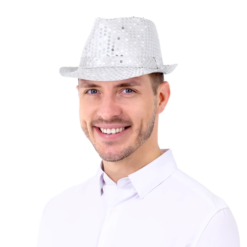 Csillogó ezüst party kalap