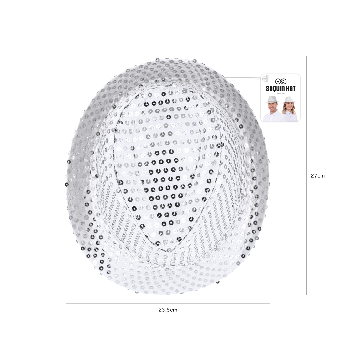 Srebrni blještavi party šešir